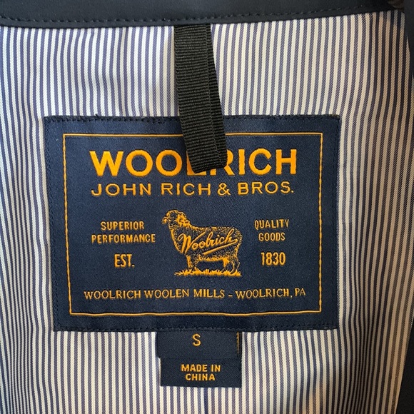 Woolrich Navy Short Trench Raincoat - Picture 8 of 14